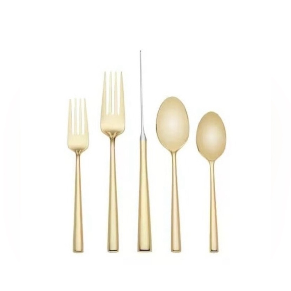NIB Kate Spade New York Lenox Malmo Gold 5 Piece Place Setting Set